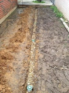 Underground drainage system view