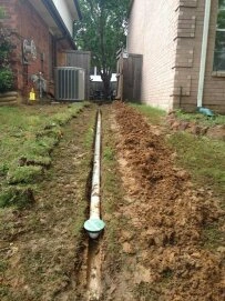 Completed drainage layout