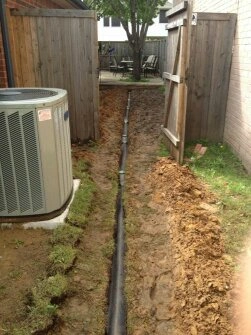 Underground drainage pipe installation